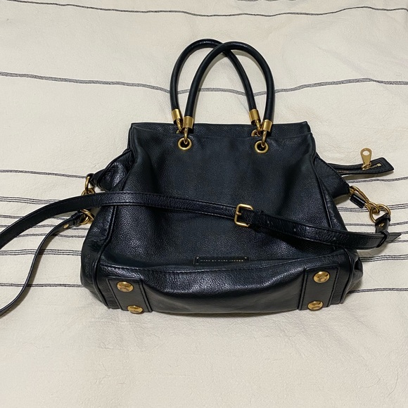 MARC by Marc Jacobs Black Leather Satchel Handbag - Picture 5 of 11